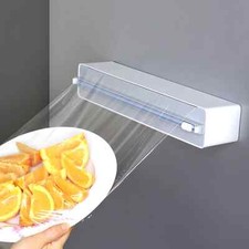 Magnetic Plastic Wrap Dispenser with Slide Cutter, Wax Paper/Tin/Aluminum Foil