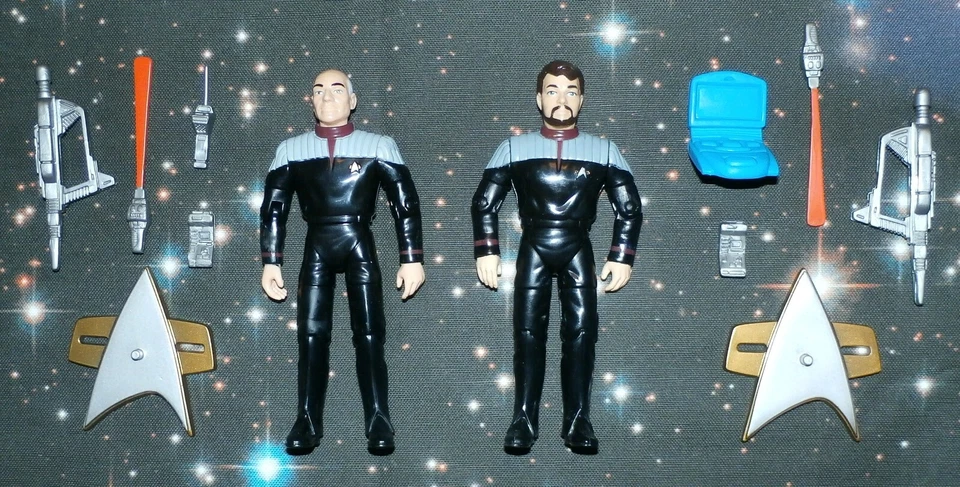 ¡Lote de figuras de acción exclusivas Playmates STAR TREK Target + LaForge y Barclay)! Foto 3 de 4