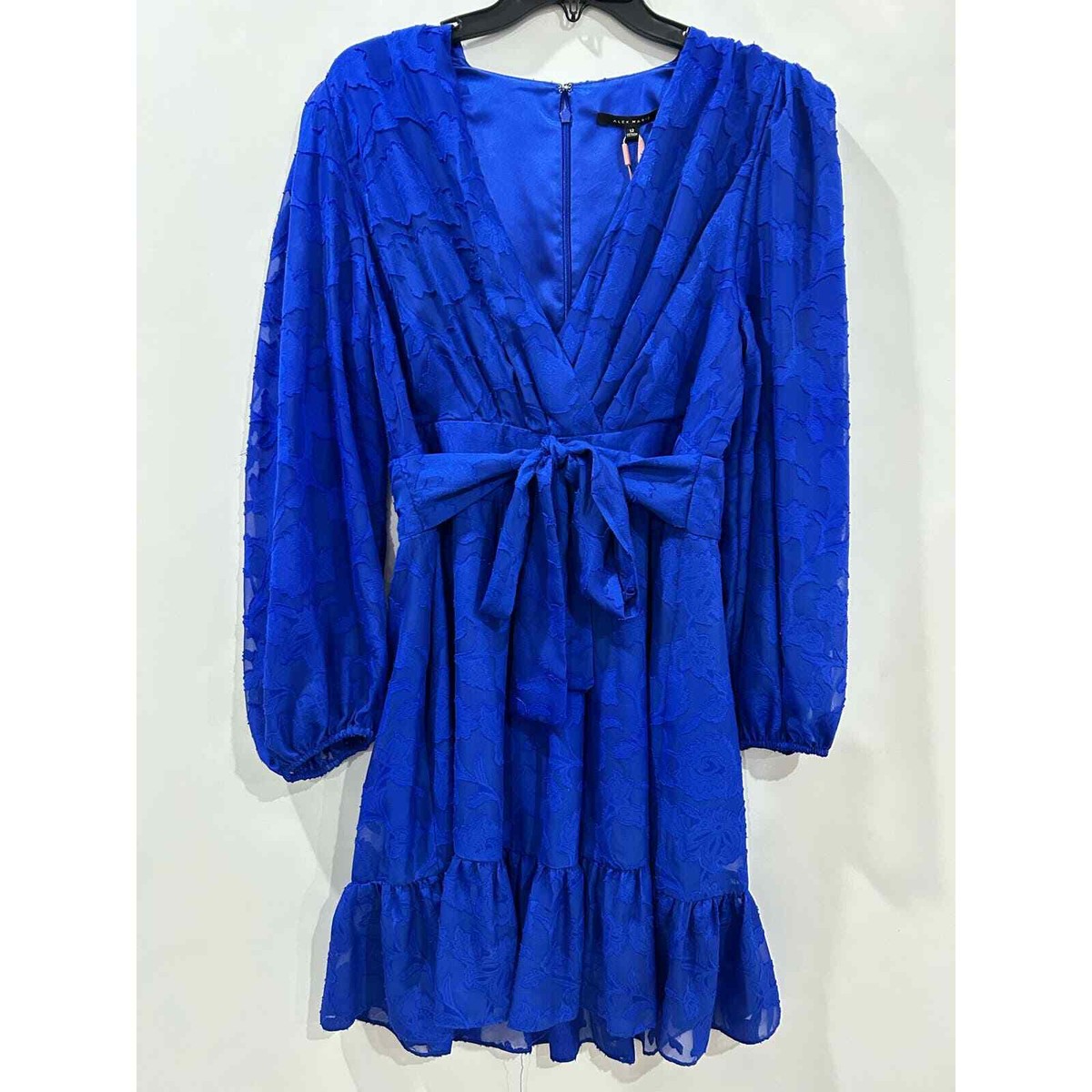 Alex Marie Cobalt Blue Simone tie waist surplice long sleeve dress Size 12 NWT | eBay Alex Marie Cobalt Blue Simone tie waist surplice long sleeve dress Size 12 NWT | eBay