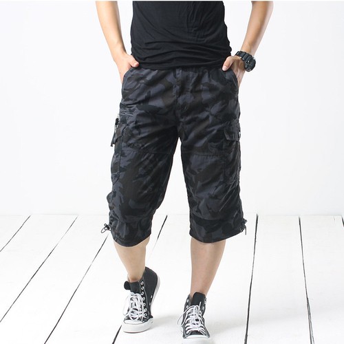 Hot Men 3/4 Length Camouflage Cargo 