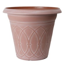 Image of Garden Planter, Durham Cloudy Terracotta Effect, 35cm Plastic Pot with Drainage