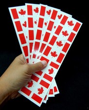 40 Canada Flag Stickers: Canadian, Party Favors, RemovableDecals