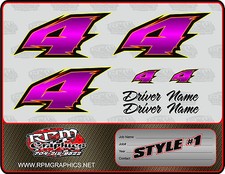 Custom Race Car Numbers Package Sets Custom Race Car Numbers Package Sets