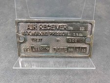 Vintage 1932 Messing Luftempfänger Schild