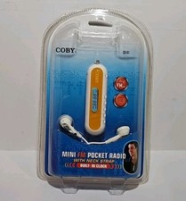 Coby CX61 mini FM Pocket Radio w/ Neck Strap - Brand New In Package