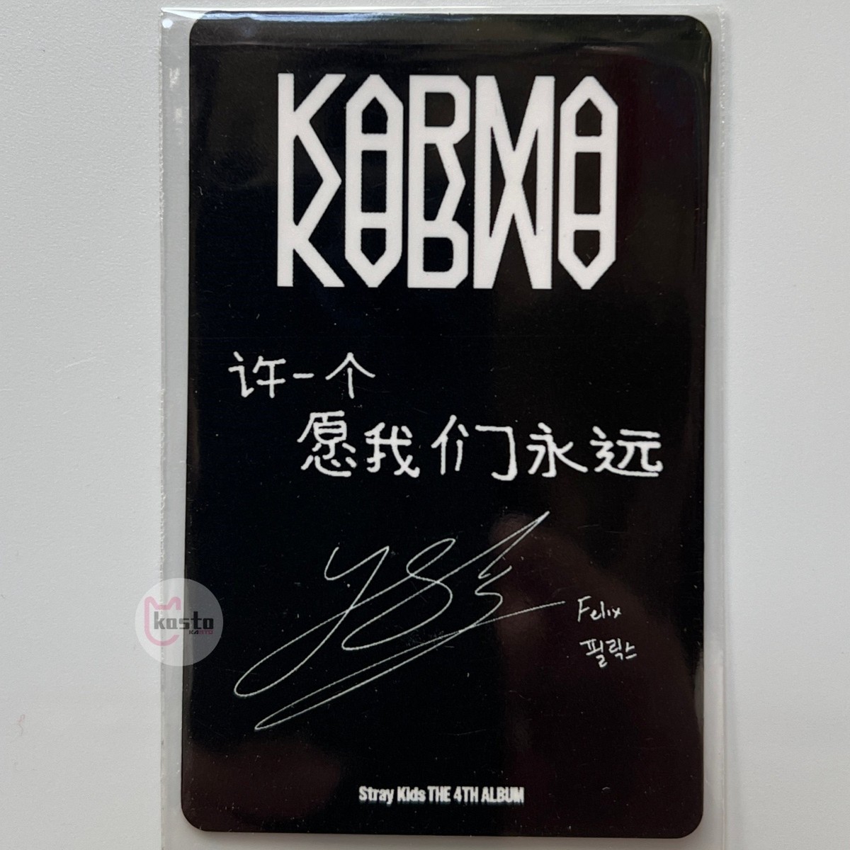 Stray Kids KARMA ALBUM SKZ KMS KMSTATION 2.0 POB CHINESE BACK
