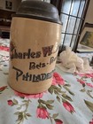 Antique Charles W. Soulas advertising stoneware beer stein (1890’s-1915) — photo 1