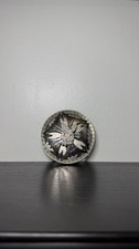 Y2K 2000s Silver Spinners Bunny Rhinestone Floral Belt Buckle