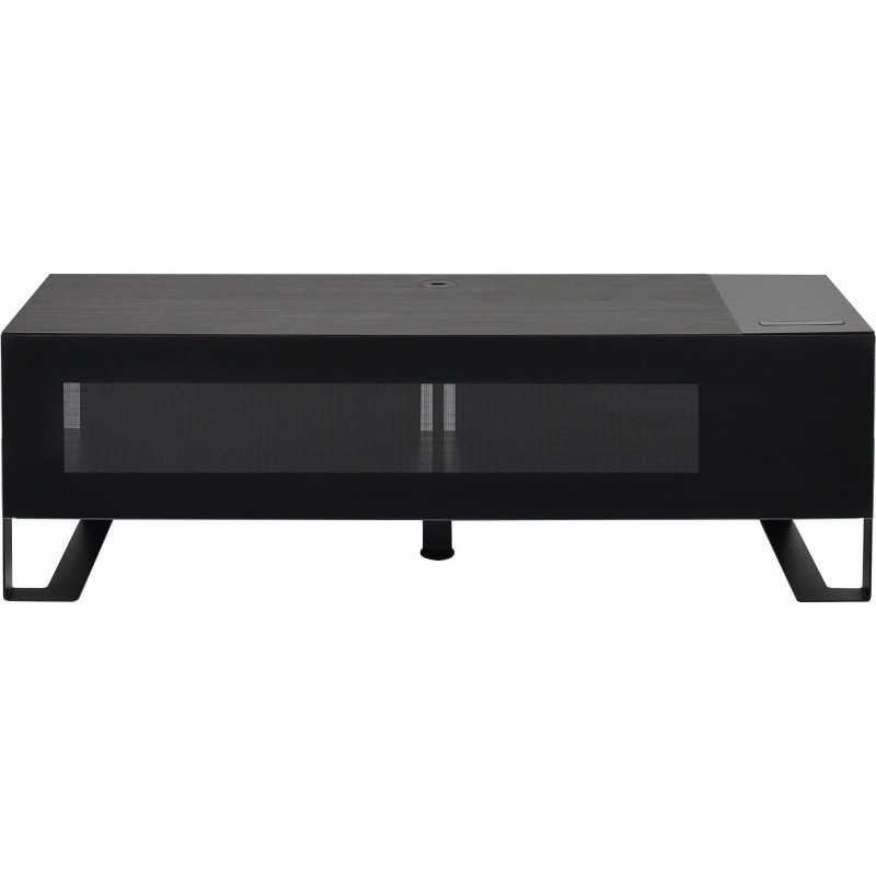 Meuble TV ERARD 037410 en bois noir avec colonne rotative pour ecran plat
