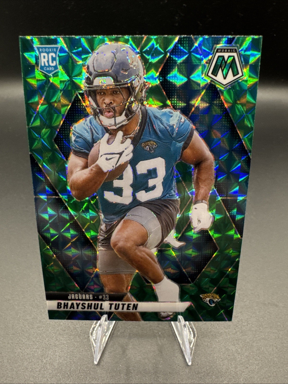 2025 Panini Mosaic Bhayshul Tuten #385 Green Mosaic Prizm