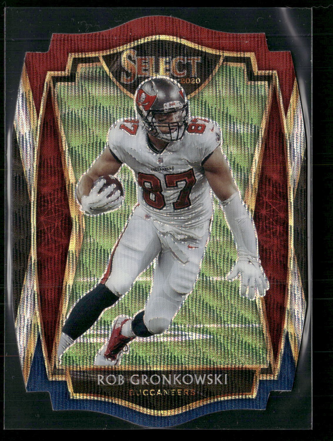 2020 Panini Select #141 Rob Gronkowski Tri-Color Prizm Die Cut