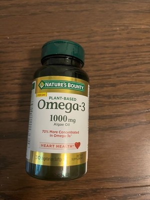 Nature's Bounty Plant-Based Omega-3 1000 mg 30 count Exp 10/26 NEW