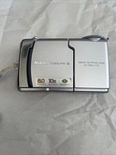 Nikon Coolpix S4 Digital y2k Camera Silver Swivel Lens 6.0 MP 10x Zoom WORKS