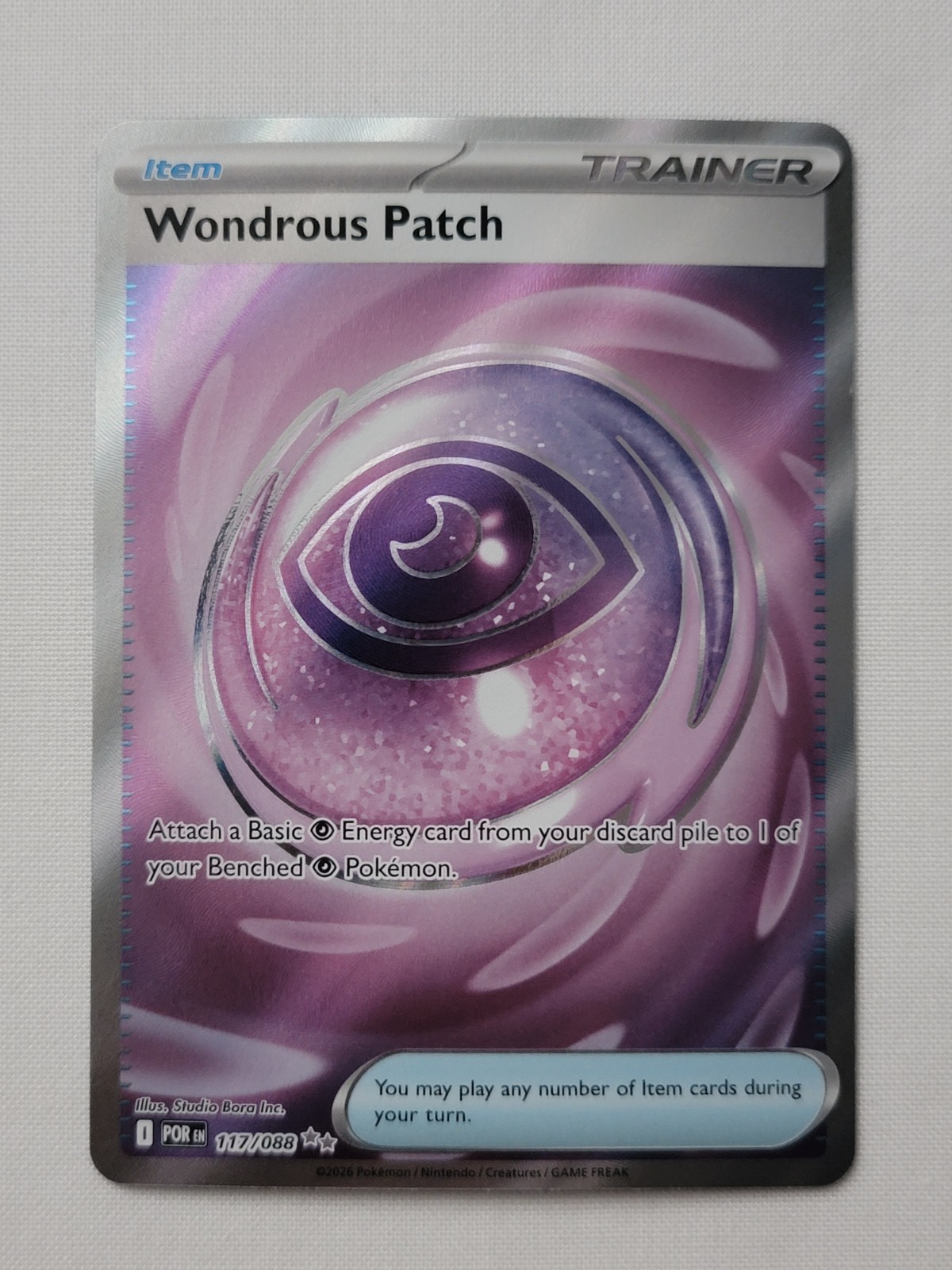Wondrous Patch 117/088 Ultra Rare ME03 Perfect Order Pokemon Holo NM