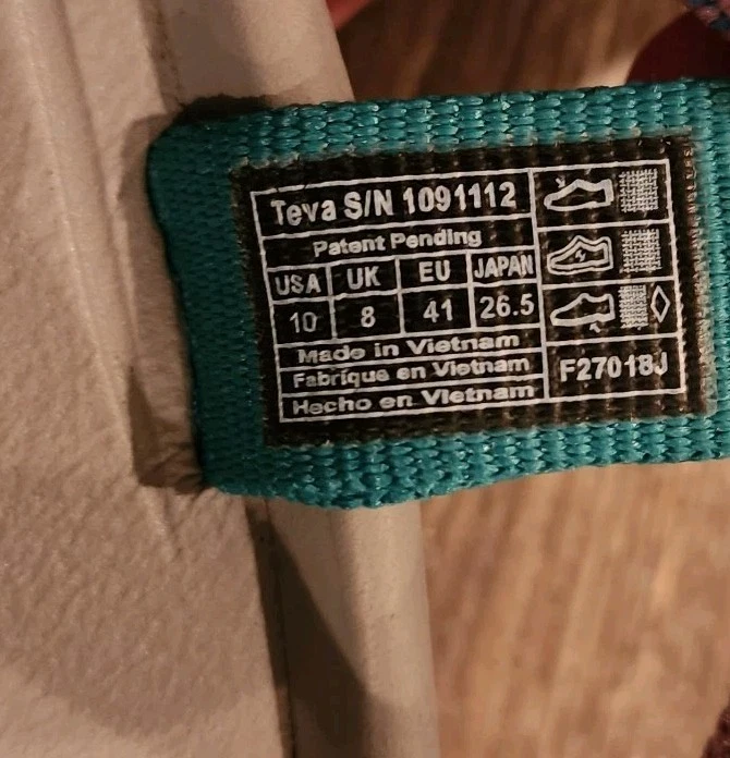 Sandalias Teva para mujer Hurricane XLT Infinity 10 gris púrpura verde azulado senderismo playa boho Foto 3 de 4