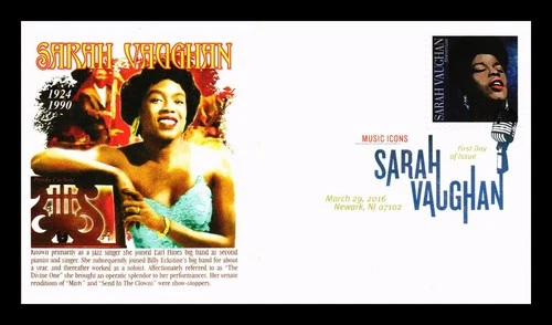 US COVER PANDA CACHETS PICTORIAL CANCEL FIRST DAY OF ISSUE SARAH VAUGHAN