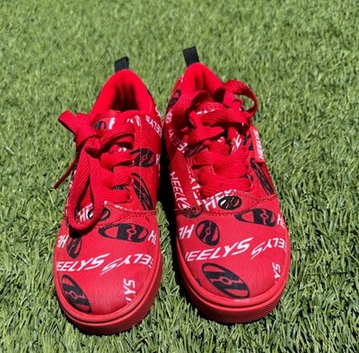 Heelys Pro 20 Prints Red/Black/White Wheel Sneakers Youth US 2