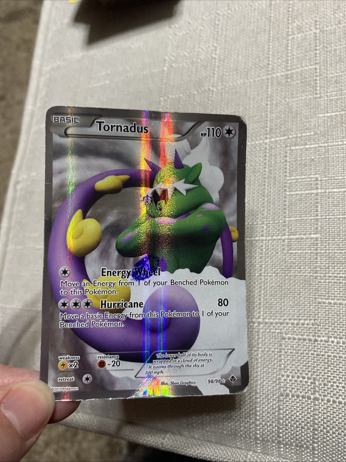 Pokémon TCG Tornadus 98/98 NM- Ultra Rare, Black White: Emerging Powers