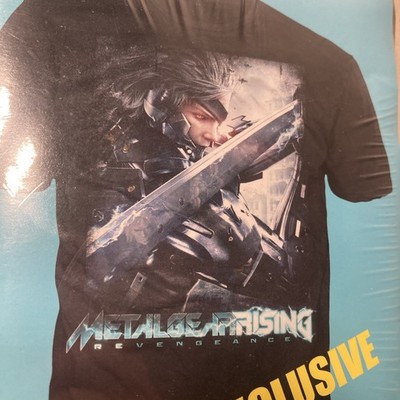 Metal Gear Rising Revengeance Black T-Shirt Gaming Raiden Graphic 