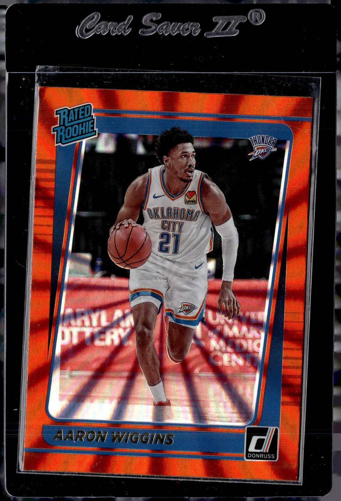 2021-22 Donruss #241 Aaron Wiggins Holo Orange Laser