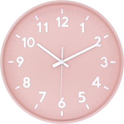 12 Inch 3D Number Modern Wall Clock,Round Bright Colorful Dial,Non Ticking Si...