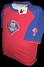 Philadelphia Phillies MLB T Shirt Boys Size XL 18/20 Red White Blue W/Logos