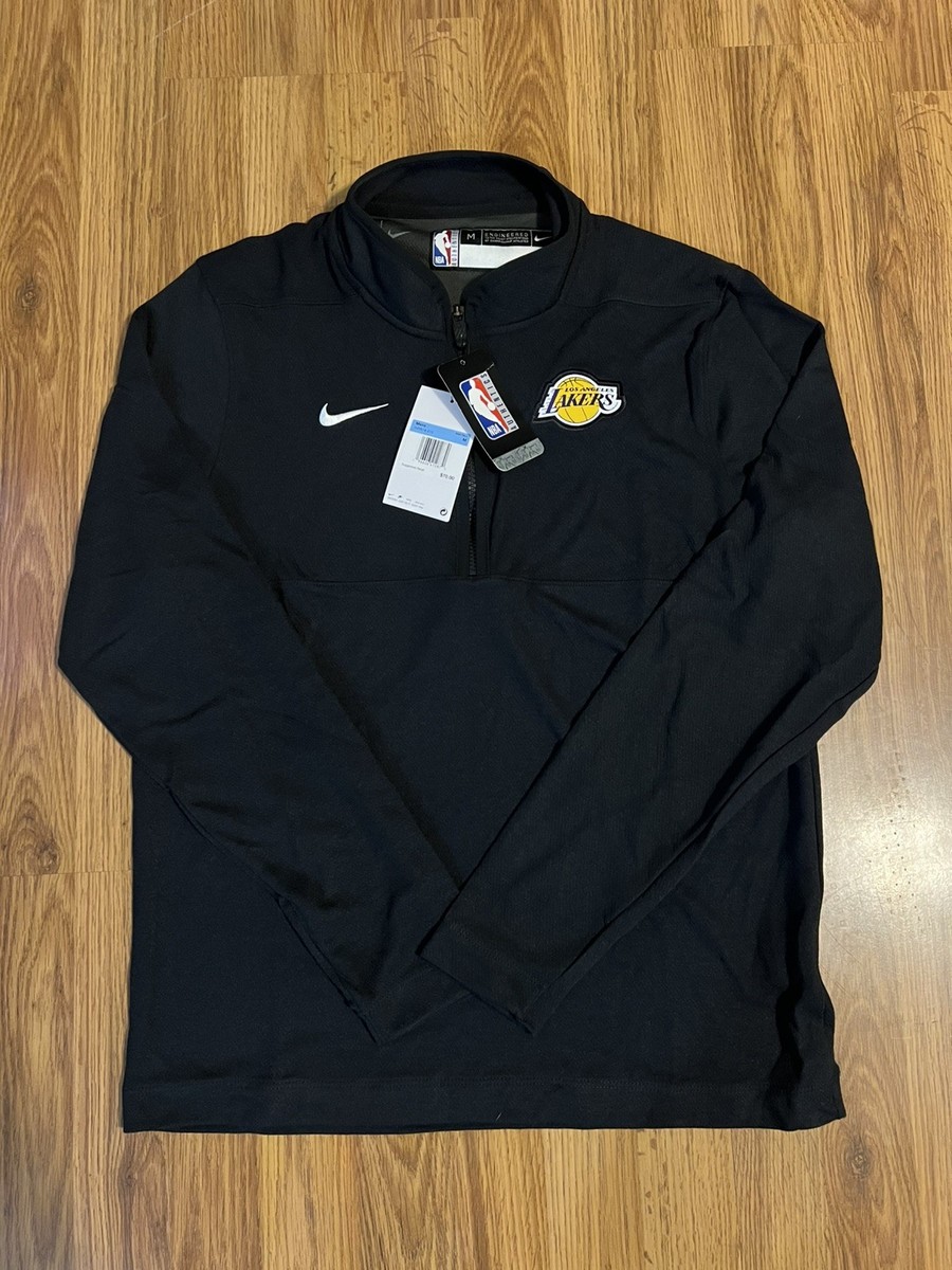 Nike NBA Los Angeles Lakers Player Issued Quarter Zip Up Black