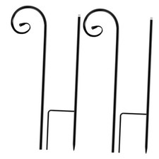 2Pcs Shepherd Hooks,Rust Resistant Bird Feeder Pole Stand,31.5inch Metal