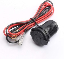 Waterproof 12V Cigarette Lighter Socket Power Outlet Receptacle Replacement for