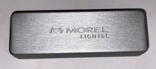 Morel Lightec Silver Grey Hard Clamshell Eyeglasses Case  Microfiber Cloth