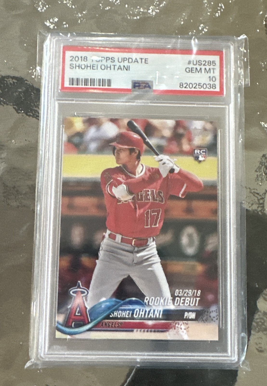 2018 Topps Update Series - Rookie Debut Shohei Ohtani #US285 (RC) PSA 10