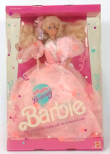 Mattel 1990 Happy Birthday Barbie Doll 7913 New In Sealed Box