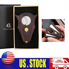 Galiner Travel Cigar Cutter Double Sharp Stainless Steel Blade Vintage Portable
