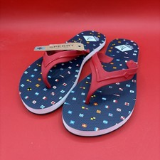 NEW WOMENS SPERRY TOPSIDER WHARF THONG NAVY NAUTICAL PRINT WOMEN SIZE 9M SANDAL