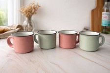 4er Espressotasse 85 ml, mit zwei farben, Modernes, ruhiges Farbdesign