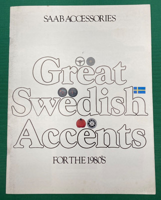 Saab 900 Accessories Brochure Early '80s Great Swedish Accents