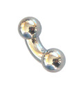 00g 3/8 Septum Prince Albert Jewelry Ring Frenum Guiche Sexy Monster 19mm Balls — photo 2