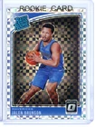 JALEN BRUNSON RC 2018-19 Panini Optic Rated Rookie #179 (RC) CHECKERBOARD PRIZM!