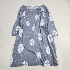 mina perhonen Tunic Dress Cross Bird Pattern All-Over Bird Print Gray W4929