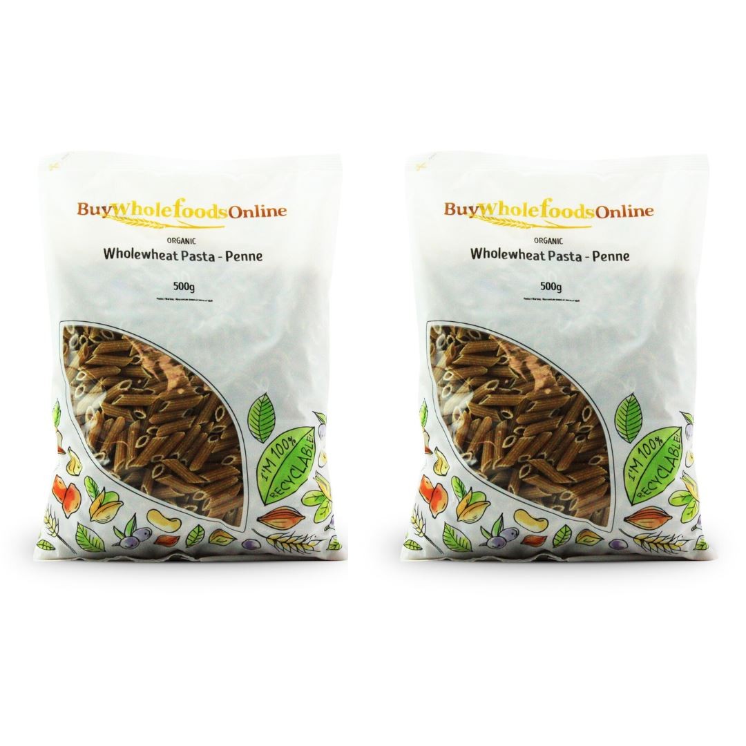Organic Wholewheat Pasta - Penne 1kg | BWFO | Free UK Mainland P&P