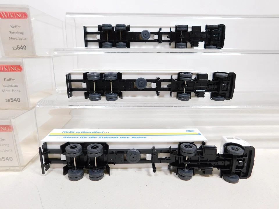 3x wiking H0 1:87 25 540 Modello Trattore Case / Sz MB Hella Mint + Box # - Immagine 3 di 4