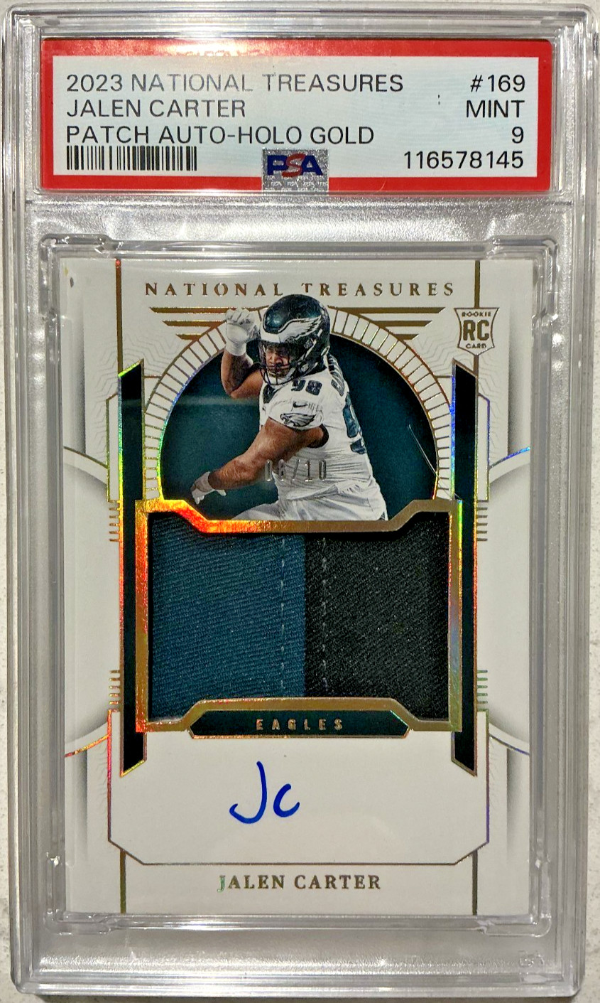 Jalen Carter Panini National Treasures #169 Patch Autograph-Holo Gold