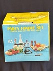 VTG Party Fondue Set With Rosewood Handle Stainless Steel In Box