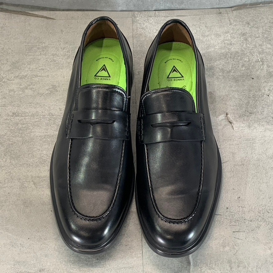 VANCE CO. Men\'s Wide Width Black Faux Leather Keith Slip-On Penny Loafers SZ 12W VANCE CO. Men main image 2