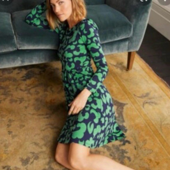 francesca's green floral dress Gryphon Green Abstract Floral Print Francesca Cross Back High Low Dress NWT  Sz S