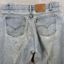 Vintage Levis 550 Jeans Mens 36x30 Fit 34x29 Orange Tab Blue Light Wash Denim