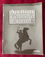JOHN'S DEALS - US - ABEKA SPELLING, VOCABULARY & POETRY 5 TEST KEY  5th ED 2017