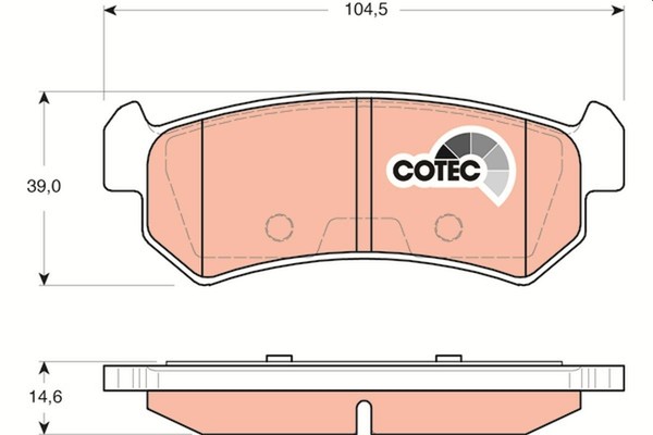 TRW BremsbelÄGe Bremsbelagsatz Hinten FüR Chevrolet Lacetti Nubira Daewoo Nubira-image