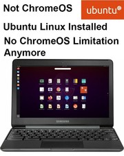 Samsung XE500C13 Chromebook Upgraded with Ubuntu Linux Laptop Christmas Gift
