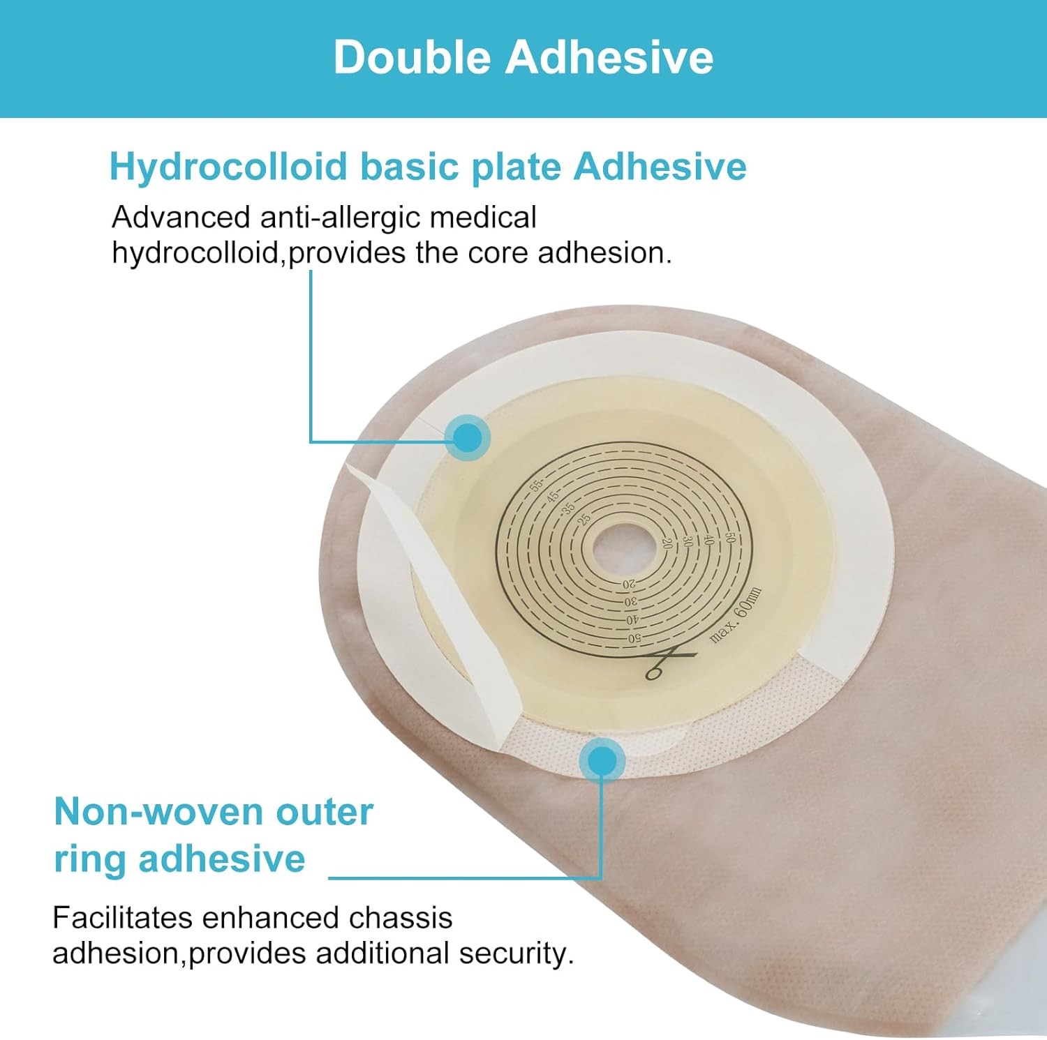 20 PCS Colostomy Bags, Ostomy Supplies,One Piece Drainable Ostomy Pouch with Hoo